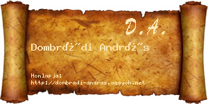 Dombrádi András névjegykártya