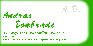 andras dombradi business card